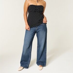 NWT Hollister Low Rise Dark Wash Baggy Jeans